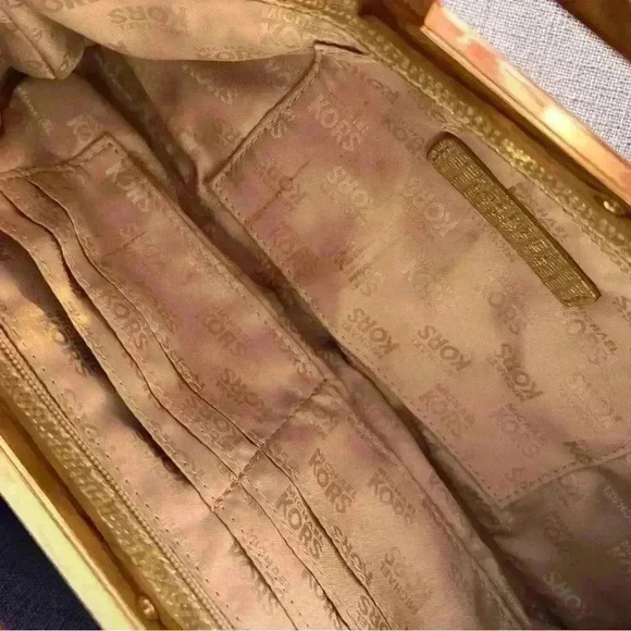 Michael Kors Gold Clutch Hand Bag - Picture 3 of 3